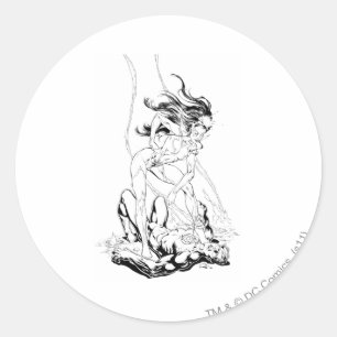 Green Lantern and Star Sapphire Classic Round Sticker