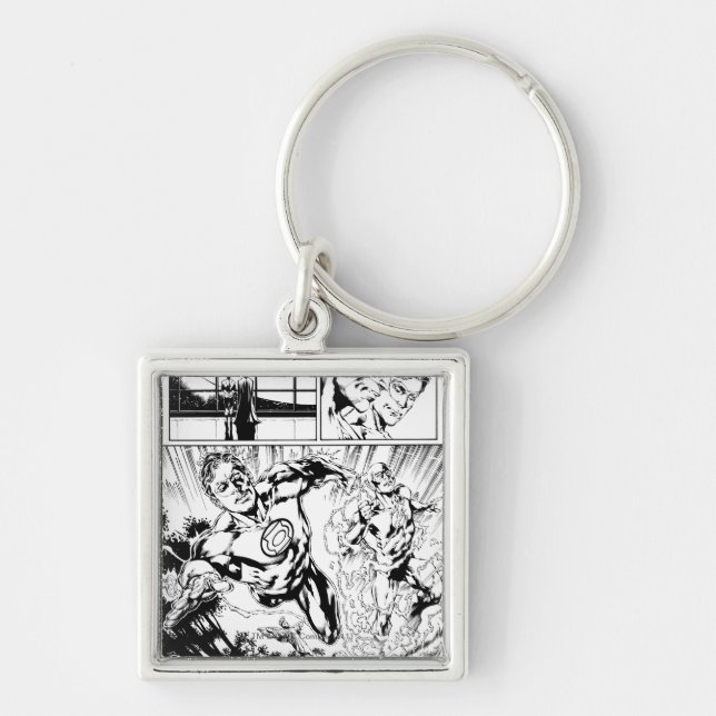 Green Lantern and The Flash Panel 2 Key Ring (Front)