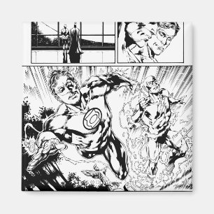 Green Lantern and The Flash Panel 2 Magnet