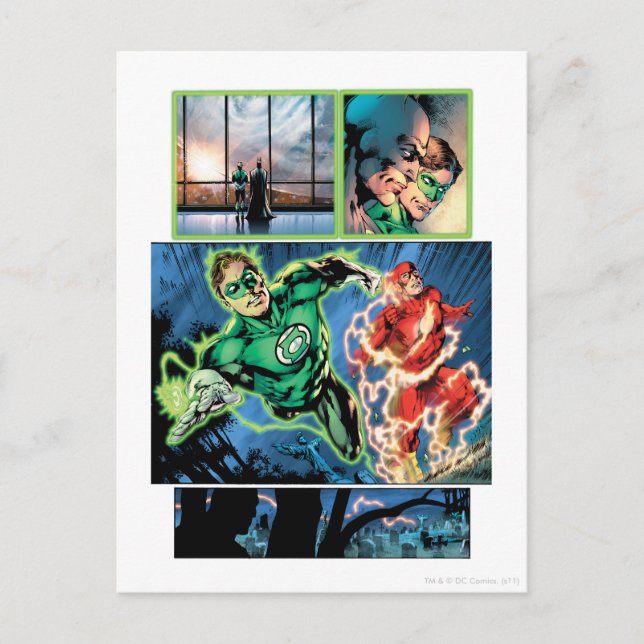 Green Lantern and The Flash Panel Postcard (Front)