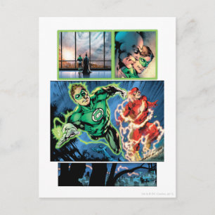 Green Lantern and The Flash Panel Postcard