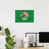 Green Lantern City Background and Logo Poster (Home Office)