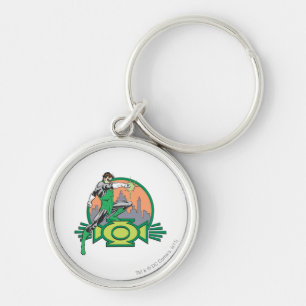 Green Lantern & Cityscape Key Ring