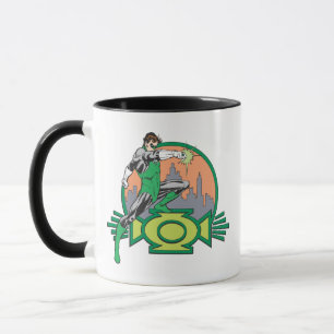 Green Lantern & Cityscape Mug