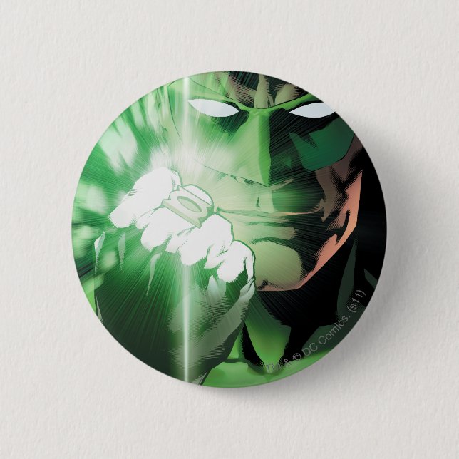 Green Lantern close up cover 6 Cm Round Badge (Front)