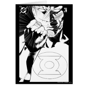 Green Lantern close up cover, Black and White