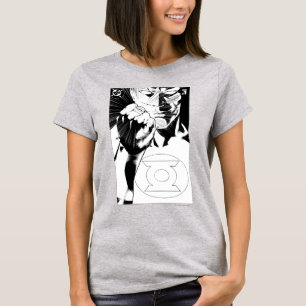 Green Lantern close up cover, Black and White T-Shirt
