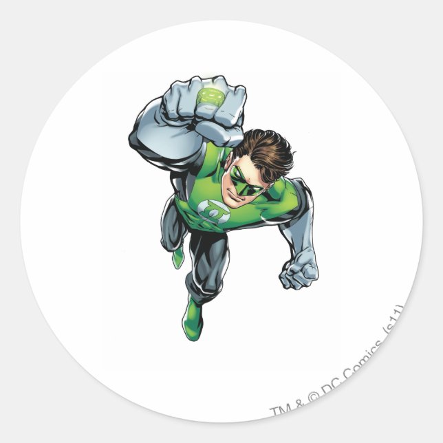 Green Lantern - Comic,  Arm Raise Classic Round Sticker (Front)