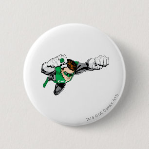 Green Lantern - Comic, Flying Right 6 Cm Round Badge