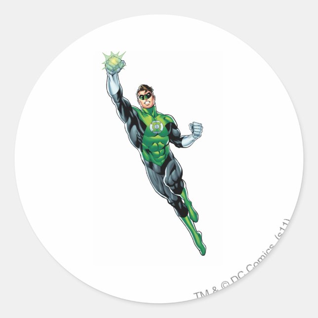 Green Lantern - Comic, Flying Up Classic Round Sticker (Front)
