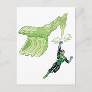 Green Lantern - Comic, with machine Postcard