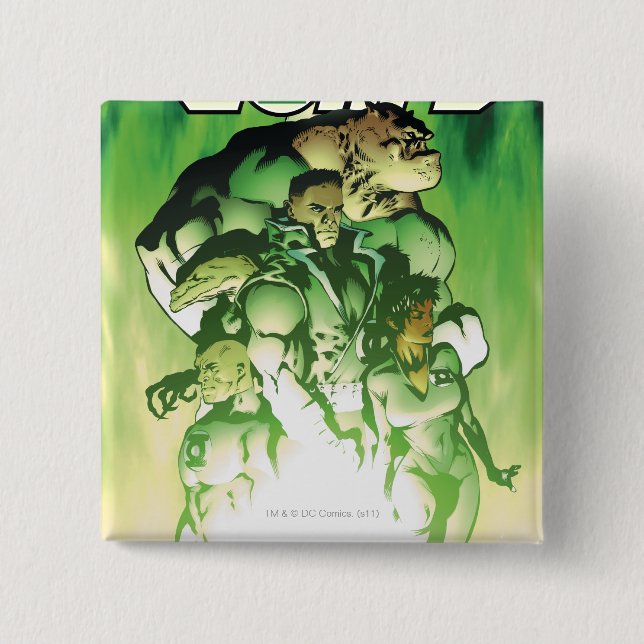 Green Lantern Corps 15 Cm Square Badge (Front)