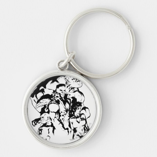 Green Lantern Corps, Black and White Key Ring (Front)