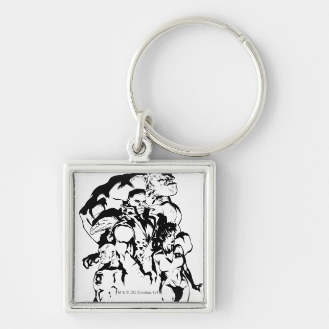 Green Lantern Corps, Black and White Key Ring (Front)