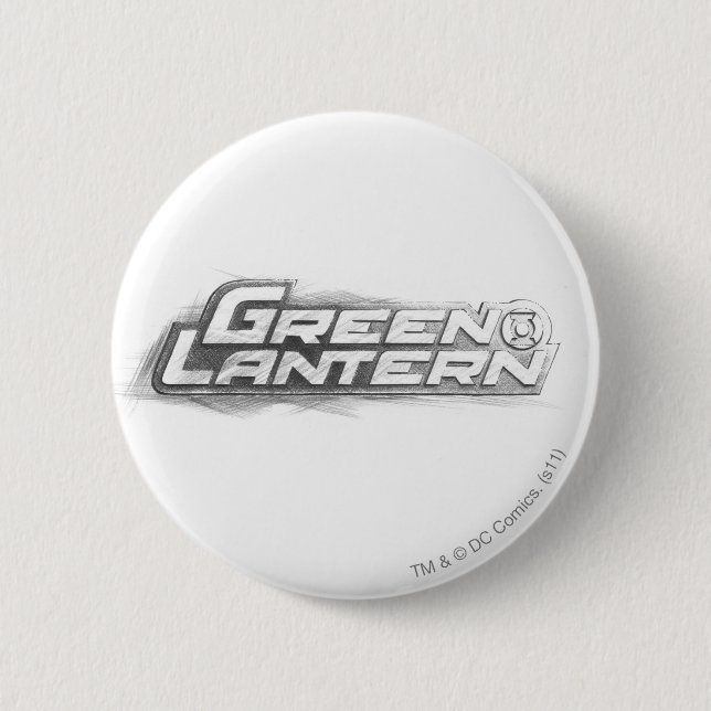 Green Lantern Drawing 6 Cm Round Badge (Front)