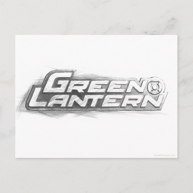 Green Lantern Drawing Postcard (Front)