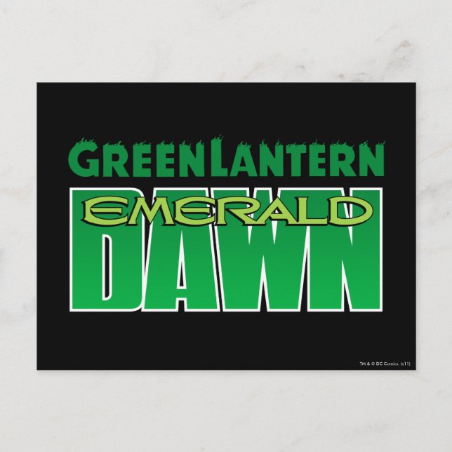 Green Lantern - Emerald Dawn Logo Postcard (Front)