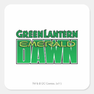 Green Lantern - Emerald Dawn Logo Square Sticker