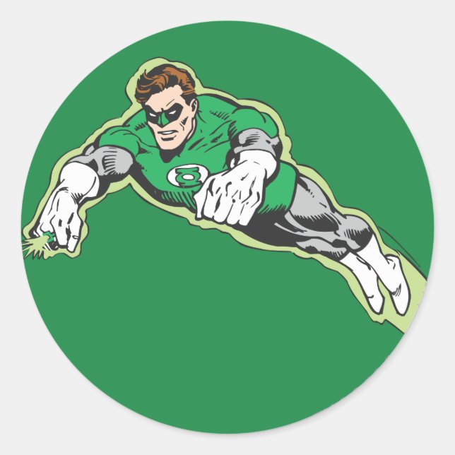 Green Lantern Energy Beam Classic Round Sticker (Front)