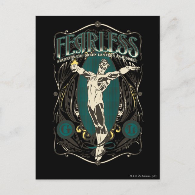 Green Lantern - "Fearless" Poster Postcard (Front)