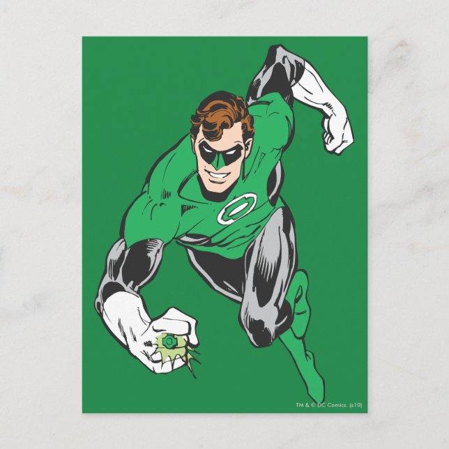 Green Lantern Fly Forward Postcard (Front)