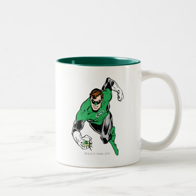 Green Lantern Fly Forward Two-Tone Coffee Mug (Right)