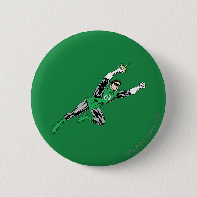 Green Lantern Fly Right 6 Cm Round Badge (Front)