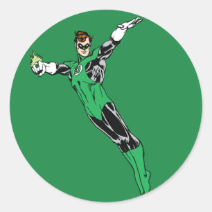 Green Lantern Fly Up Classic Round Sticker