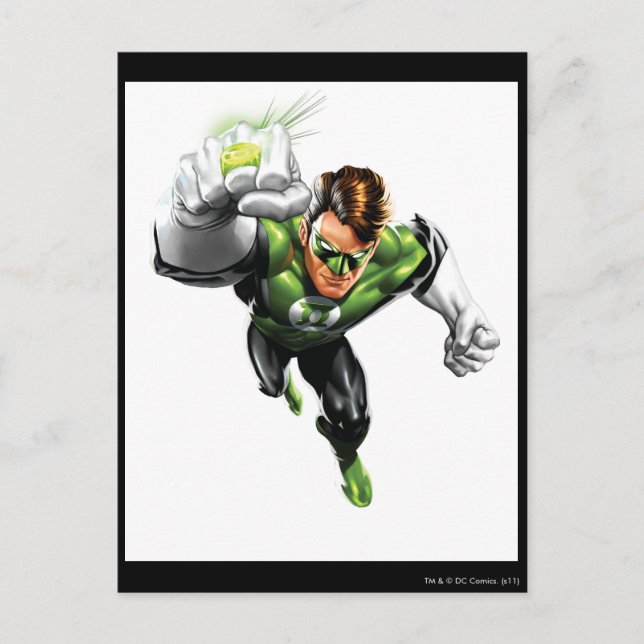 Green Lantern - Fully Rendered,  Arm Raise Postcard (Front)