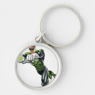 Green Lantern - Fully Rendered,  Both arms forward Key Ring