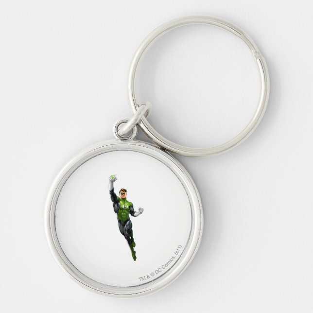 Green Lantern - Fully Rendered,  Flying Up Key Ring (Front)