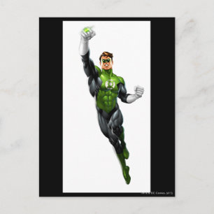 Green Lantern - Fully Rendered, Flying Up Postcard