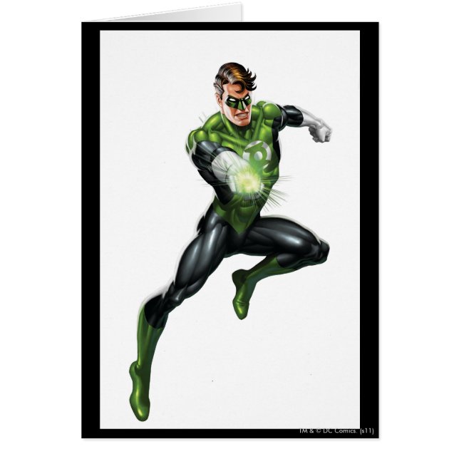 Green Lantern - Fully Rendered,  Jumping (Front)
