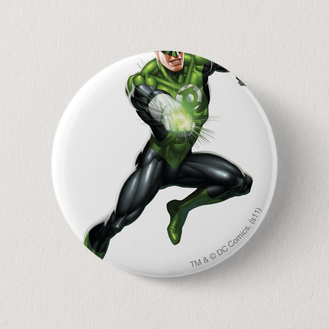 Green Lantern - Fully Rendered,  Jumping 6 Cm Round Badge (Front)