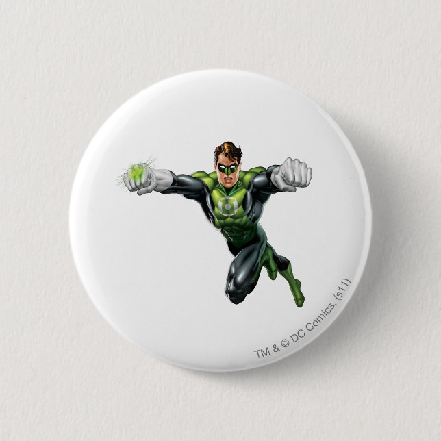 Green Lantern - Fully Rendered,  Looking Forward 6 Cm Round Badge (Front)