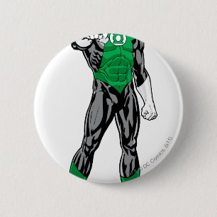 Green Lantern - Fully Rendered, Standing 6 Cm Round Badge