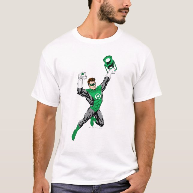 Green Lantern - Fully Rendered,  with lantern T-Shirt (Front)