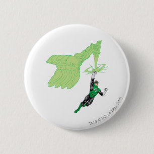 Green Lantern - Fully Rendered,  with machine 6 Cm Round Badge