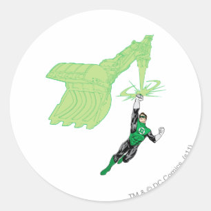 Green Lantern - Fully Rendered,  with machine Classic Round Sticker