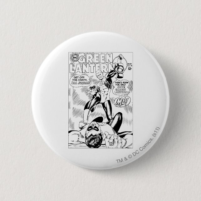 Green Lantern - Get Off this Earch Hal Jordan, Bla 6 Cm Round Badge (Front)