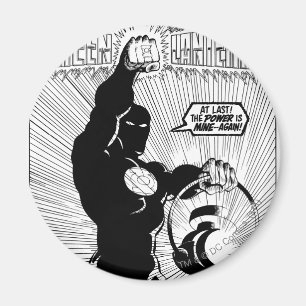 Green Lantern - Glowing Lantern, Black and White Magnet