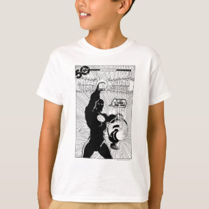 Green Lantern - Glowing Lantern, Black and White T-Shirt