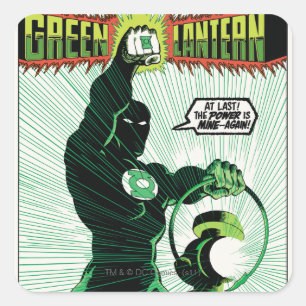 Green Lantern - Glowing Lantern Square Sticker