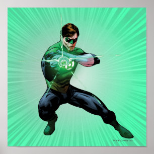 Green Lantern & Glowing Ring Poster
