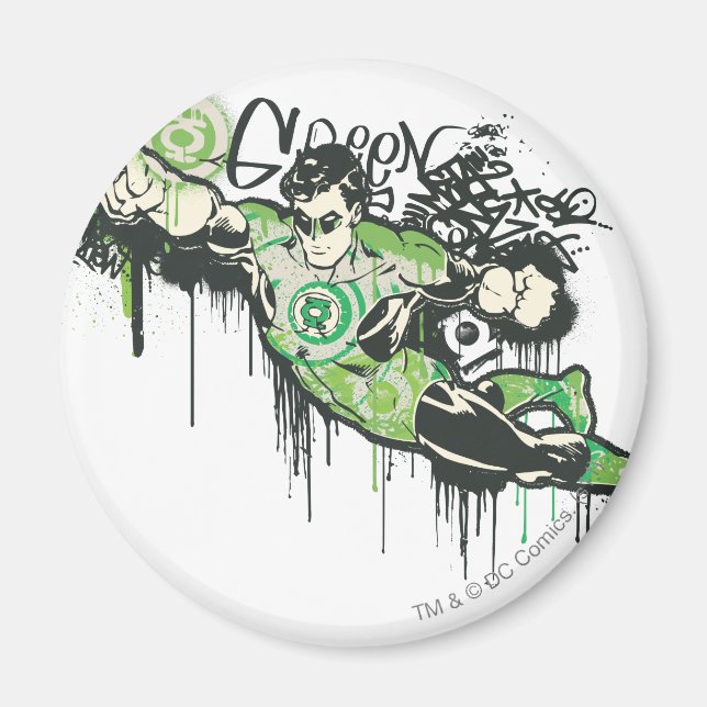 Green Lantern Graffiti Character Magnet (Front)