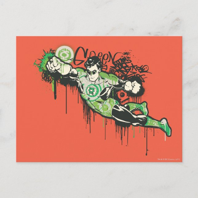 Green Lantern Graffiti Character Postcard (Front)