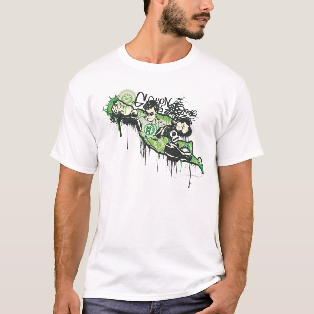 Green Lantern Graffiti Character T-Shirt (Front)