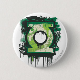 Green Lantern Graffiti Symbol 6 Cm Round Badge