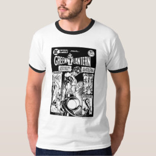 Green Lantern  - Green Shaded Comic, Black and Whi T-Shirt