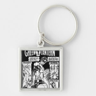 Green Lantern  - Green Shaded Comic, Black Key Ring